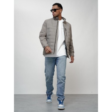 Men's spring jacket, size 56, gray color-12