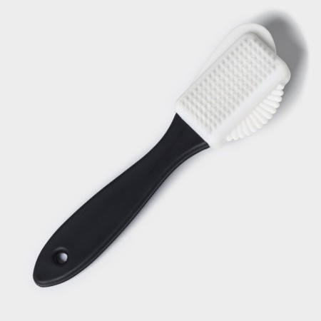 Triple shoes brush: suede, nubuk, velor, 15 × 4 cm, black color-3