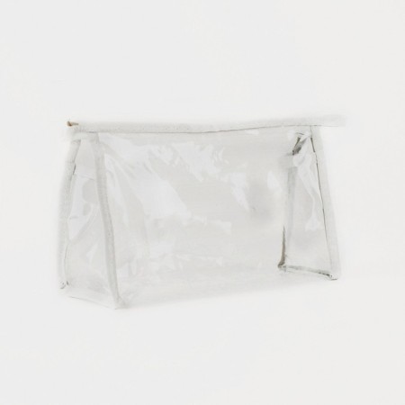 Cosmetic bag with lightning, white/transparent color-1