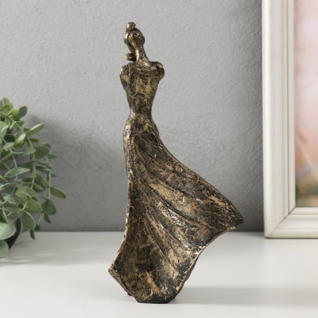 Souvenir Polystone "Girl - Hug" under bronze 11x7x22 cm-2