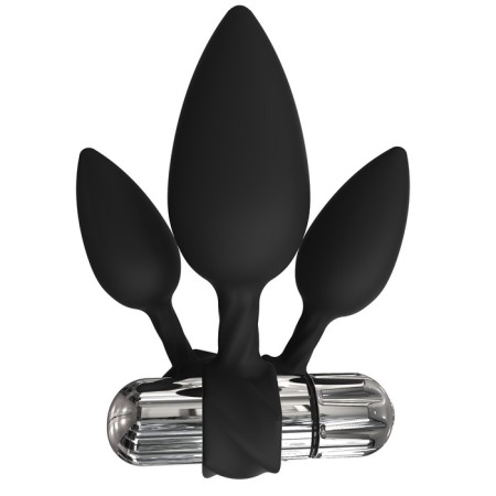 A set of anal plugs Bathmate Ana Training Plugs Vibe, silicone, black color