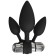 A set of anal plugs Bathmate Ana Training Plugs Vibe, silicone, black color