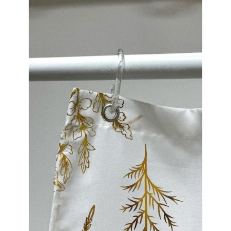Bath curtains with Joy Home Rings "Golden Plants", 180x200 cm-2
