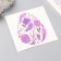 Tattoo on the body color "Egg with purple patterns" 10x10 cm