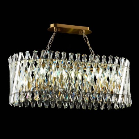 Suspension lamp ST LUCE. SL1170.303.10. Fabio. 10x40 watts, E14, 80x35x29 cm, brass color-6