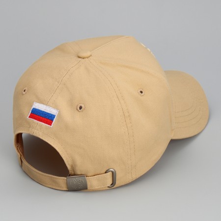 Women's cap "Coat of arms", beige color, rr 56-4