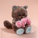 Soft toy "Cute Marti", cat, 25 cm