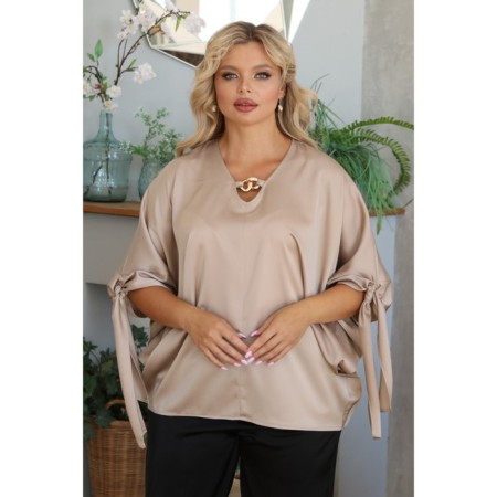 Female suit, size 48, beige color-11