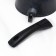 Bucket, 1.5 l, glass cover, removable handle, dark marble color
