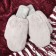 Mittens for the girl double, gray, size 14