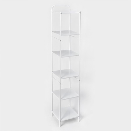 Six -haired floor rack 29 × 29 × 158.5 cm, white color