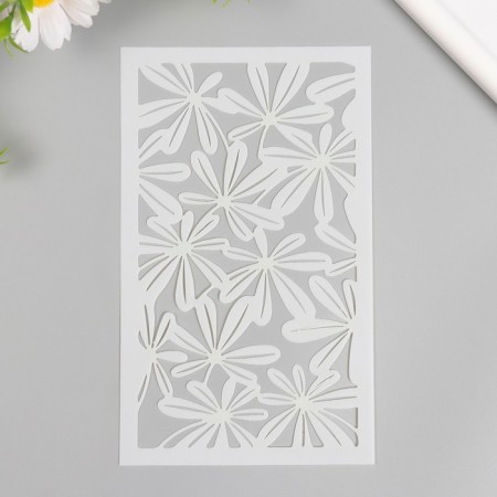 Stencil background plastic "chamomile" 12x20 cm