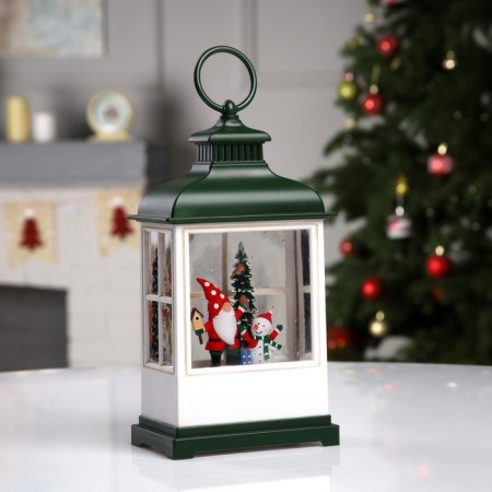 LED figure “Lantern with a gnome” 10.2 × 23 × 5.8 cm, plastic, AAX3 batteries (not in the kit), USB, glow warm white-1