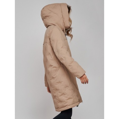 Coat insulated winter female, size 50, beige color-17