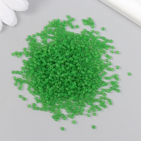 Glass beads 12/0 "green moss" translucent matte 450 g-1