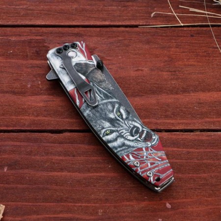 Folding "leader" steel - 95x18, handle - wenge, 23 cm-4