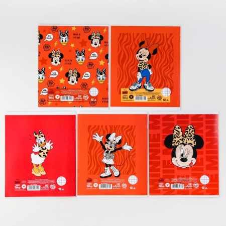 Notebook in a cage 12 sheets, 5 types of mix, cover coated cardboard, Minnie Mouse-7