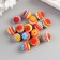 Beads for creativity plastic "Ribbed striped" set 15 grams d = 1.2 cm