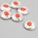 Busina for creativity plastic "Pearl Flat Circle with Rose" 0.5x1.6x1.6 cm
