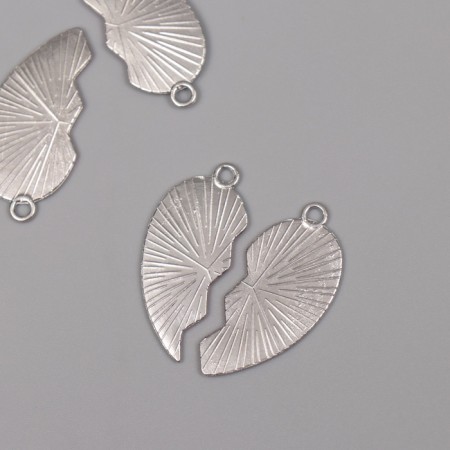 Decor for creativity metal, enamel "watermelon heart" set 2 pcs 3x2.8 cm-2