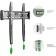 Black Black 32 "-55" Max.57kg, wall-mounted bracket