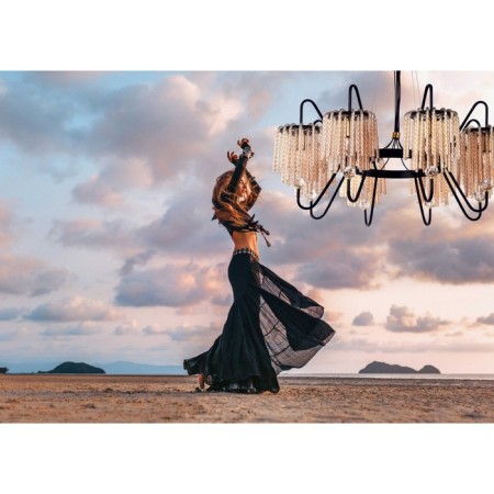 Lavinia chandelier, size 84x120x84 cm, 480W 8xe14-5