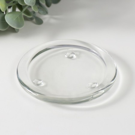 Glass candlestick for wide suppositories D 7.7 cm-1