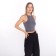 T-shirt female, dark gray color, size 46 (l)