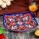Largan Rishtan ceramics "Flowers", 25 cm, square, red
