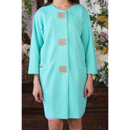 Cardigan female, size 44, green color-11