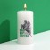Candle-Stolbik "Bashkortostan", white, 4.5 x 9 cm