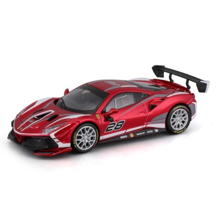 Racing machine Bburago Ferrari 488 Challenge Evo 2020, Die-Cast, 1:43, Red color