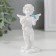 Polystone souvenir "Snowty angel stands with a colored bird" 9x3.8x4.8 cm