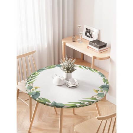 Tables on the table “Flower Circle”, round, oxford, elastic band, size 120x120 cm, diameter 75-100 cm-2