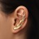 Earring "Kaff" Fire, Color Gold