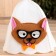 Bath cap with applique "sir cat"