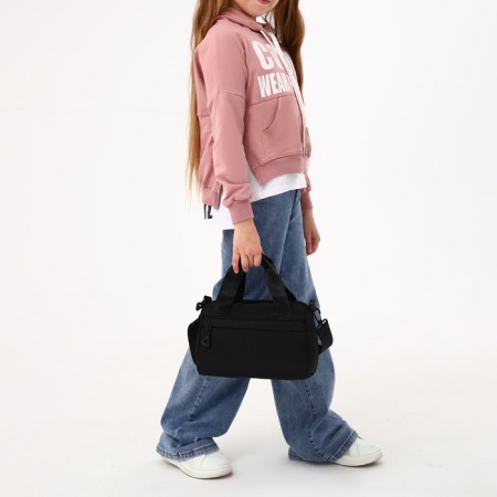 Sports bag with lightning, external pocket, black color-3