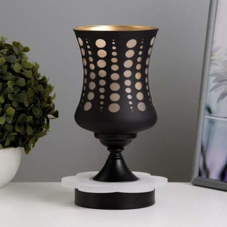 Aroma lace with backlight "Circles" GU10 35W+RGB black 11x11x23 cm