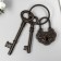 Souvenir metal "Castle and two keys" 23x7.5 cm