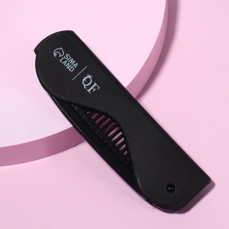 Folding comb “QF”, 17.5/9.7 × 3 cm, black color-5
