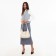 Lurch bag with lightning, external pocket, long belt, beige color