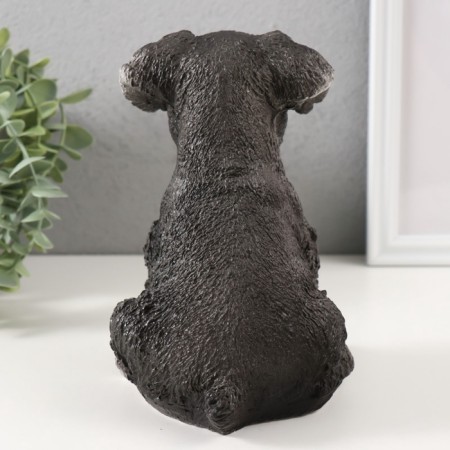Figure "Mittel puppy" height 17 cm, width 11.5 cm, length 16.5 cm gray-black-3