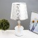 Bulbed Labe with a backlight "Rebecca" E27 40W white-gold 25x25x45 cm Risalux
