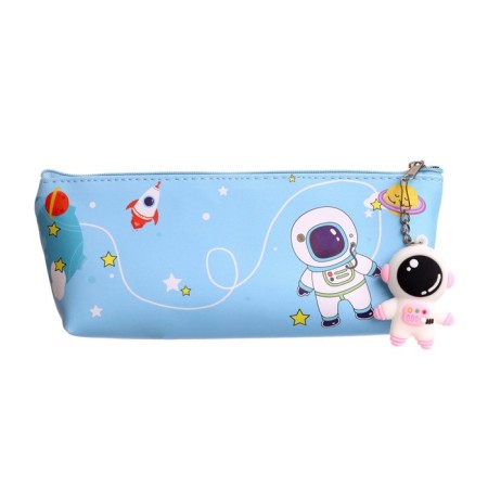 School Penal on a zipper, with a suspension, "astronaut", mix-3