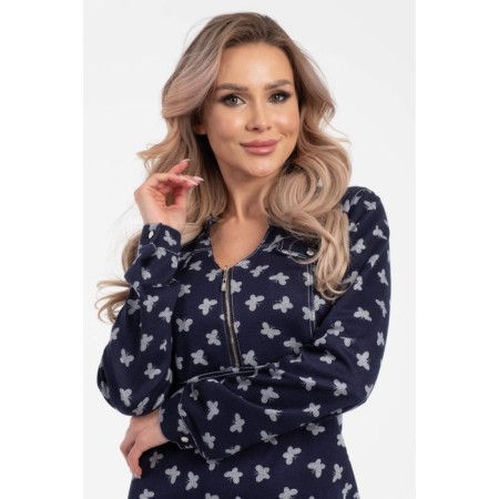 Female dress, size 42, blue, white color-9