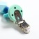 Holder for the nipple - dummy "ring", wooden, turquoise color
