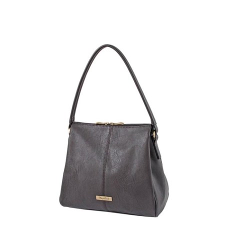 Bag bag claim. Kozh, lightning department, brown color 27x7.5x24cm