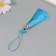 Decor for creativity textiles "Brush with a bead" bright blue set 2 pcs 10x1 cm