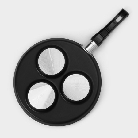 Hit pan, d = 24 cm, portioned, anti -stick coating, black color-3