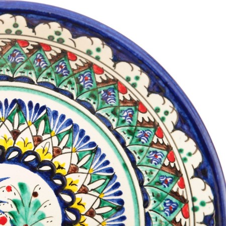 The plate of the Rishtan ceramics "Patterns", blue, deep, mix, 20 cm-4
